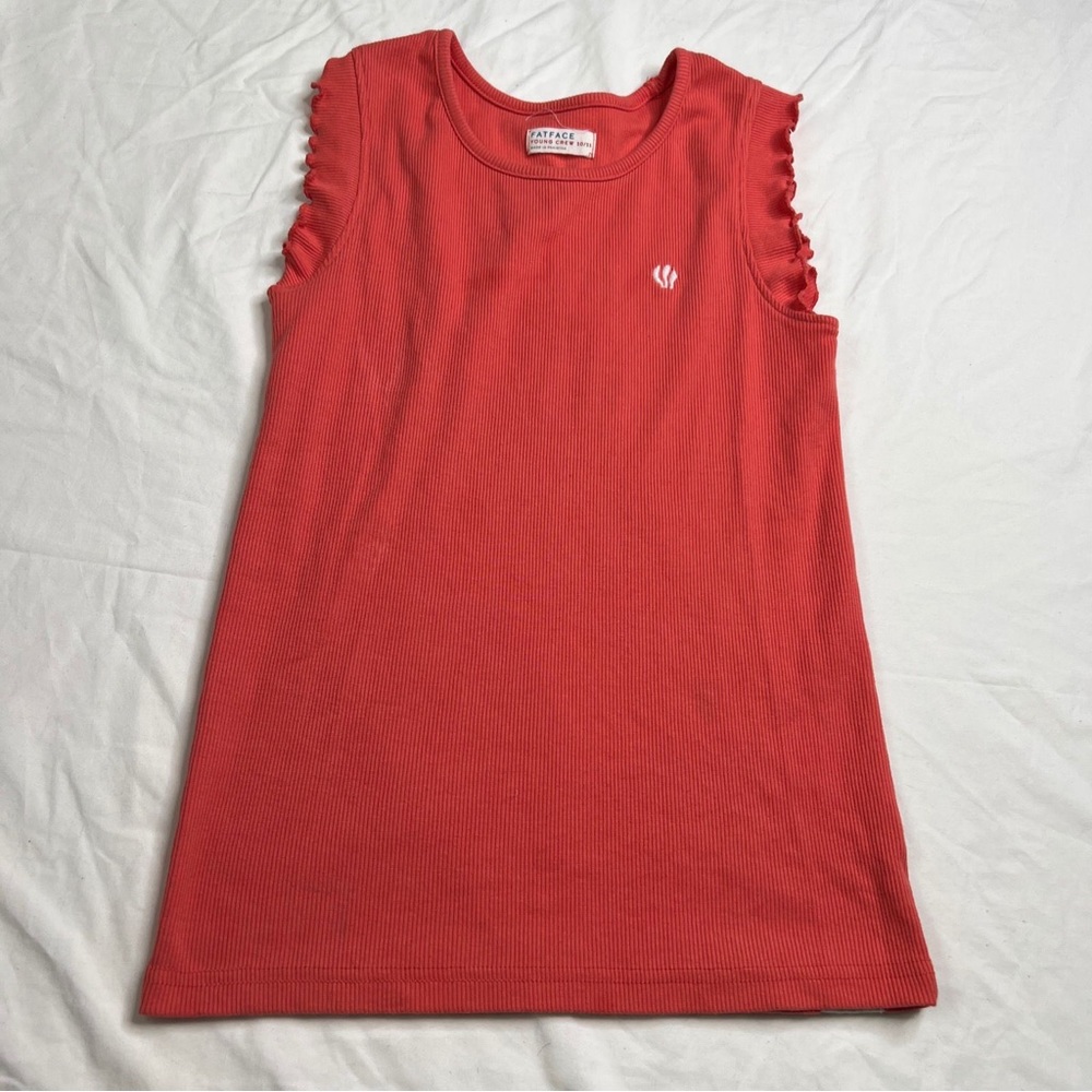 Fat Face Young Crew Top Sleeveless Girls Age 10/11 Coral A020923